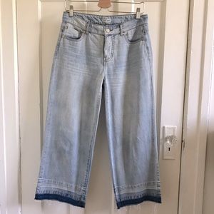 Wide leg cotton jean